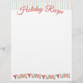 Gebakkoekjes Kerst recept briefpapier (Voorkant)