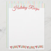 Gebakkoekjes Kerst recept briefpapier (Voorkant / Achterkant)