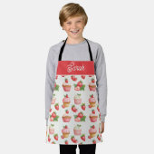 Gebakschort voor kinderen met naam schort (Gedragen)