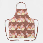 Gebakszakken, kaneelbroodjes en bruine cupcakes schort (Voorkant)