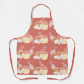 Gebakszakken, kaneelbroodjes en cupcakes roze schort (Voorkant)