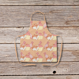 Gebakszakken, kaneelbroodjes en perzikkoekjes schort