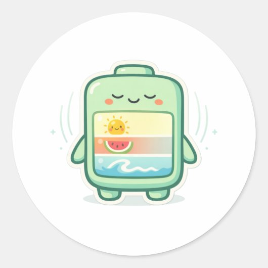 Gebalanceerde modus ronde sticker (Voorkant)