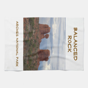 Gebalanceerde rots in het Arches National Park Theedoek