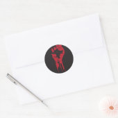gebalde vuist ronde sticker (Envelop)