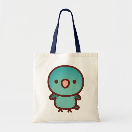 Gebandeerde parkiet / Turquoise Tote Bag (Voorkant)