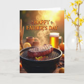 Gebarbecued Fest Vaderdag Kaart (Gele Bloem)