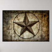 GEBARBEERDE STAR VAN TEXAS POSTER (Voorkant)