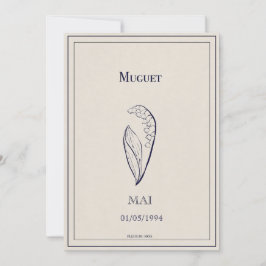 Gebarenkaart voor bloemkool van mei-Muguet Feestdagenkaart