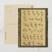 gebarentaal alfabet handgebaren briefkaart (Voorkant / Achterkant)