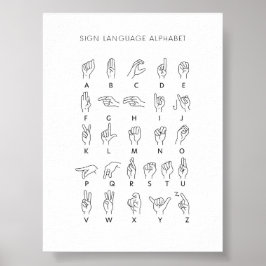 Gebarentaal Alphabet poster