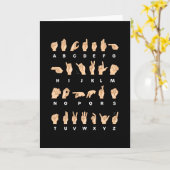 Gebarentaal ASL Alfabet Dove Gift Kaart (Gele Bloem)