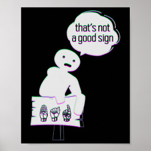 Gebarentaal Asl Amerikaans Hand Gebaren Bewustzijn Poster