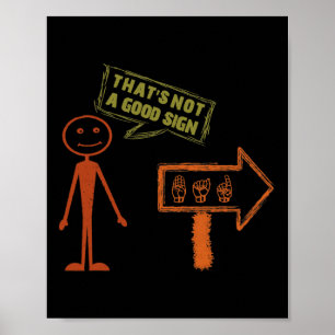 Gebarentaal ASL Amerikaanse Hand Talking Awareness Poster