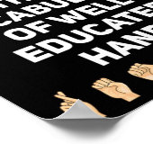 Gebarentaal ASL Handgebaar Doof Bewustzijn 1 Poster (Hoek)