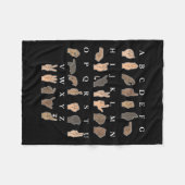 Gebarentaal ASL Handgebaar Doof Bewustzijn Fleece Deken (Voorkant (Horizontaal))