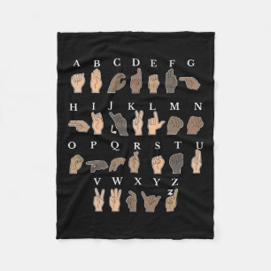 Gebarentaal ASL Handgebaar Doof Bewustzijn Fleece Deken