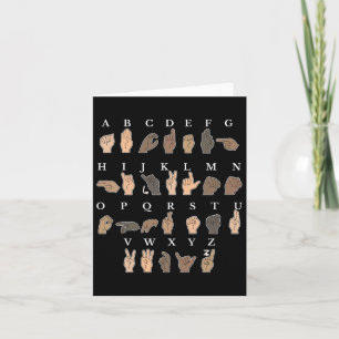 Gebarentaal Asl Handgebaar Doof Bewustzijn  Kaart