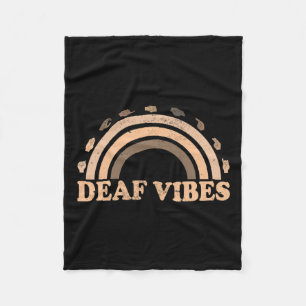 Gebarentaal ASL Handgebaar Dove Vibes Awarenes Fleece Deken