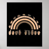 Gebarentaal ASL Handgebaar Dove Vibes Awarenes Poster (Voorkant)