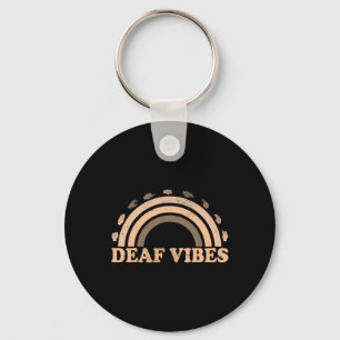 Gebarentaal ASL Handgebaar Dove Vibes Awarenes Sleutelhanger