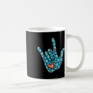 Gebarentaal ASL Ik Hou Van Jou Gebaar Hart Dove Koffiemok