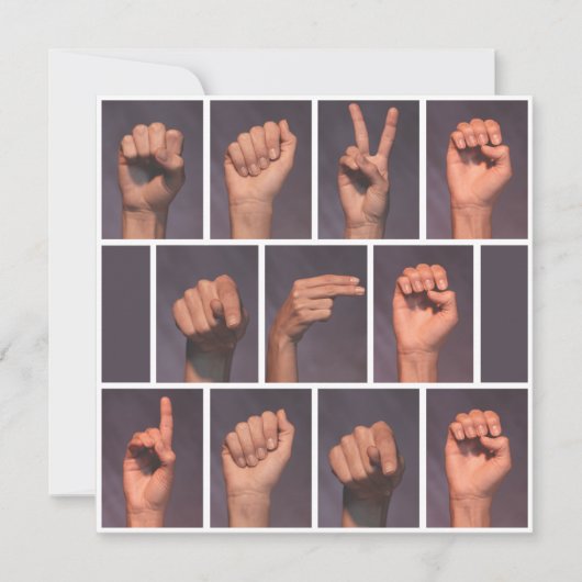 Gebarentaal Bewaar de Datum Kaart (Voorkant)