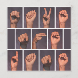 Gebarentaal Bewaar de Datum Kaart