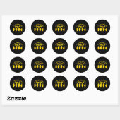 Gebarentaal Breng me bier doof 1 Ronde Sticker (Vel)