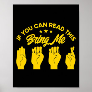 Gebarentaal Breng Me Bier Dove 1  Poster