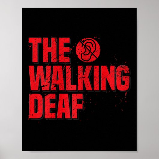 Gebarentaal Coach Doof Bewustzijn Gift Zwart Poster (Voorkant)