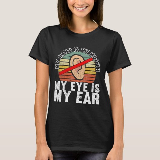 Gebarentaal Doof bewustzijn 14 T-shirt (Voorkant)