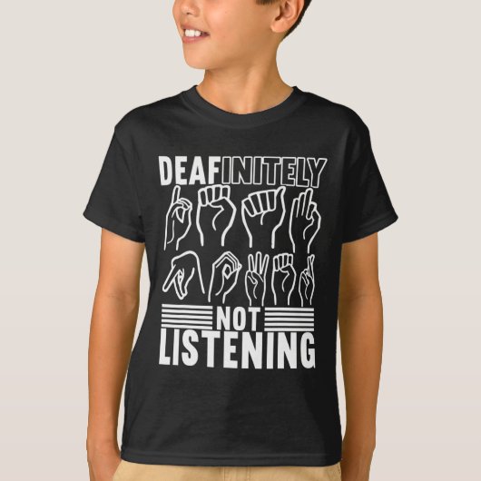 Gebarentaal Doof Bewustzijn 1 T-shirt (Voorkant)