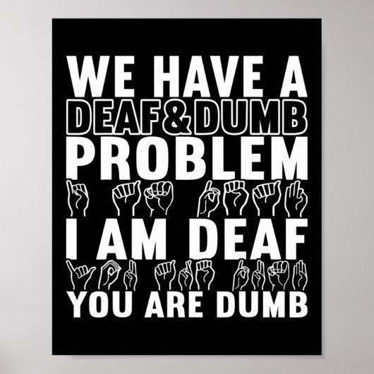 Gebarentaal Doof bewustzijn 20 Poster (Voorkant)
