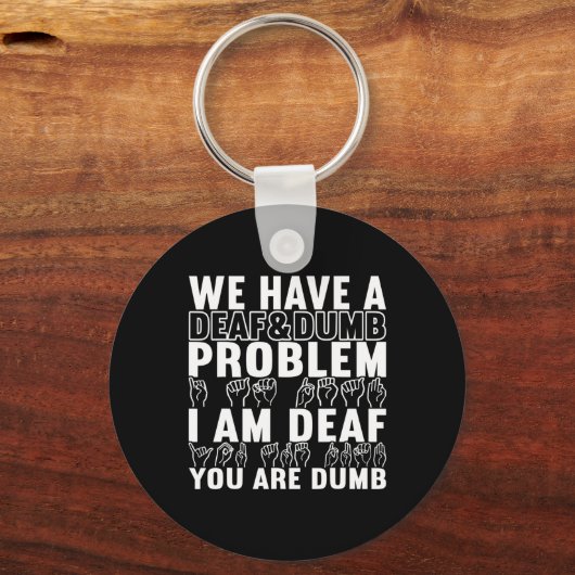 Gebarentaal Doof bewustzijn 20 Sleutelhanger (Voorkant)