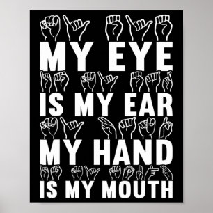 Gebarentaal Doof bewustzijn 21 Poster