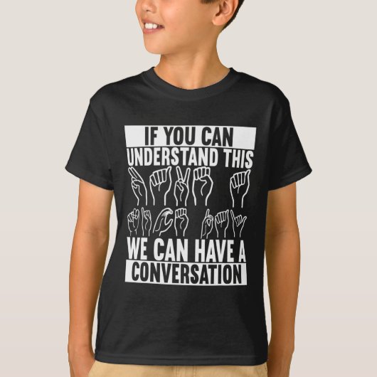 Gebarentaal Doof Bewustzijn 2 T-shirt (Voorkant)