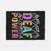 Gebarentaal Doof Bewustzijn 3 Fleece Deken (Voorkant (Horizontaal))