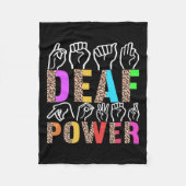 Gebarentaal Doof Bewustzijn 3 Fleece Deken (Voorkant)