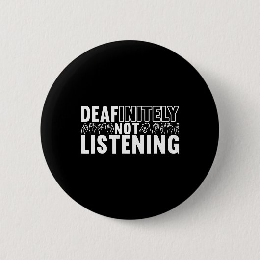 Gebarentaal Doof Bewustzijn 9 Ronde Button 5,7 Cm (Voorkant)