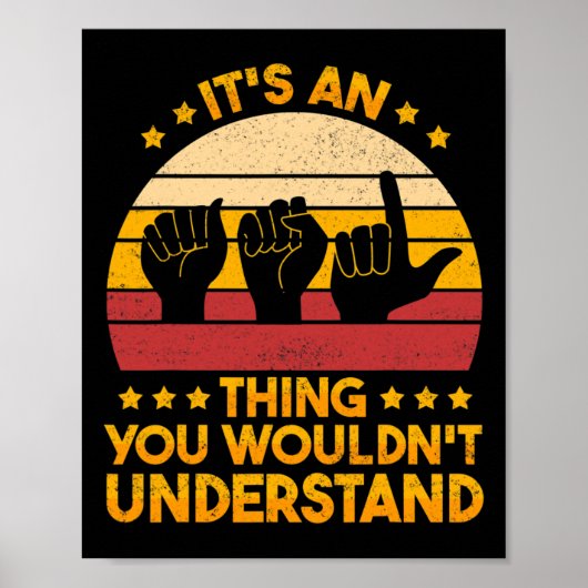 Gebarentaal Doof bewustzijn en ASL 1 Poster (Voorkant)