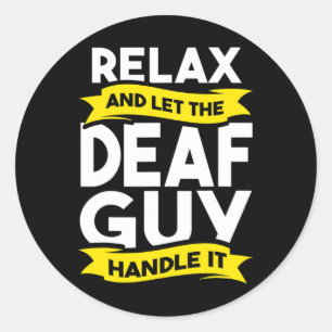 Gebarentaal Doof Bewustzijn Gehoorverlies en ASL Ronde Sticker