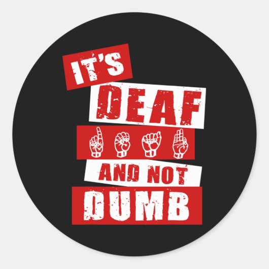 Gebarentaal Doof Bewustzijn Hand Talk ASL Lenguaj Ronde Sticker (Voorkant)