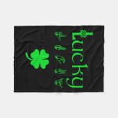 Gebarentaal Doof Bewustzijn St Patrick's Day Irish Fleece Deken (Voorkant (Horizontaal))