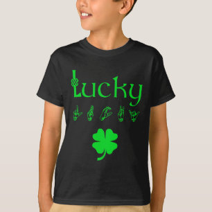 Gebarentaal Doof Bewustzijn St Patrick's Day Irish T-shirt