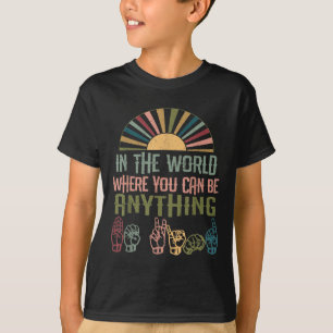 Gebarentaal Doof Bewustzijn Vriendelijkheid ASL Ta T-shirt