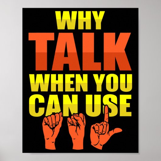Gebarentaal Dove Bewustwording En Asl Poster (Voorkant)