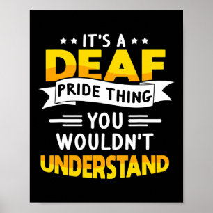 Gebarentaal dove bewustwording gehoorverlies en ge poster