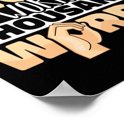 Gebarentaal Een teken is duizend woorden waard Poster (Hoek)