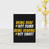 Gebarentaal gebaren dove slechthorendheid bewustzi kaart (Gele Bloem)